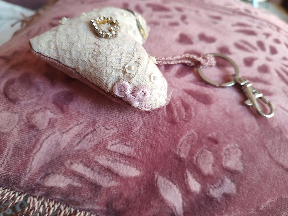 Breloczek serce handmade walentynki artystyczny prezent unikat