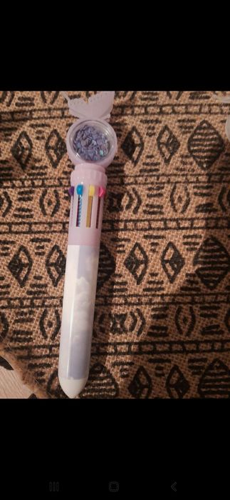 Dlugopis 10 kolorowy  z ruchomymi cekinkami