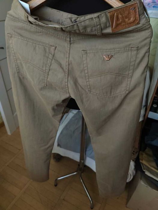 Джинсы Armani jeans Italy w30 stretch beidge.