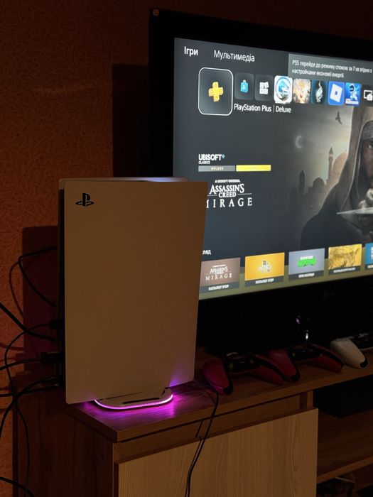 Вертикальна підставка Ps5/Playstation 5 RGB підсвітка