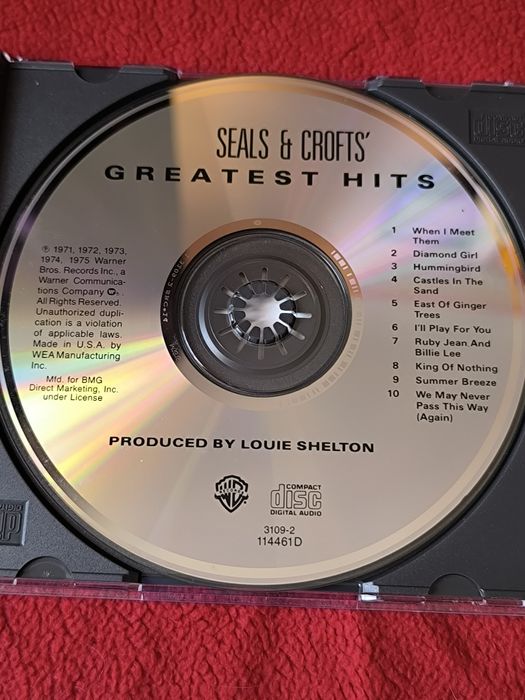 CD's musica "Seals & Crofts' Greatest Hits". Original. Made in U.S.A.