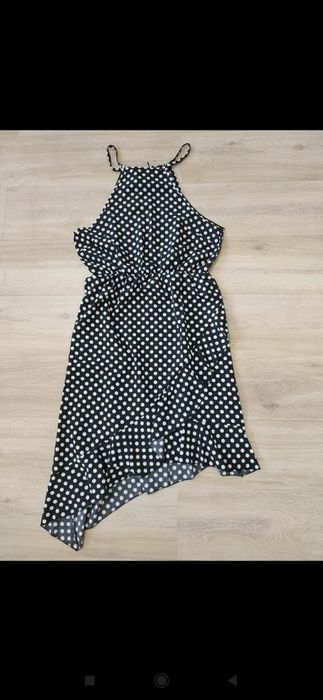 Sukienka asymetryczna w grochy L/XL