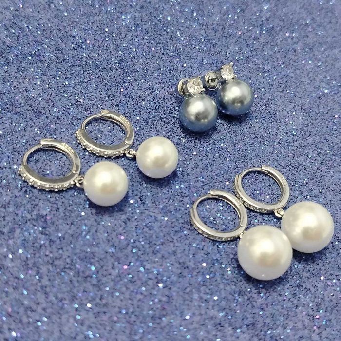 Серьги с жемчугом, сережки з перлами