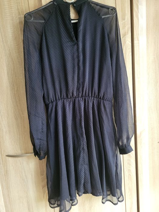 Zwiewna sukienka w drobne grochy Mohito r 40 Nowa