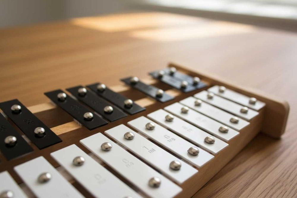 EDUKACYJNE Dzwonki chromatyczne 27-tonowe cymbałki szkolne na drewnie