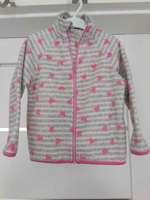 Bluza polarowa, polarek w serduszka 92 98