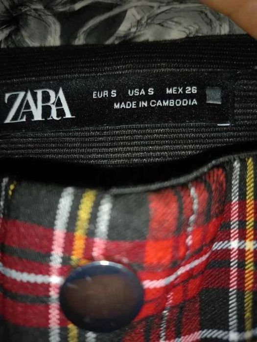 Zara spodniejeggins treginsy  krata święta S