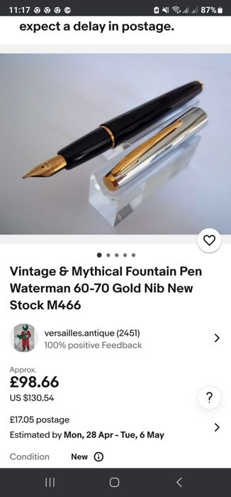 Caneta tinteiro vintage Waterman