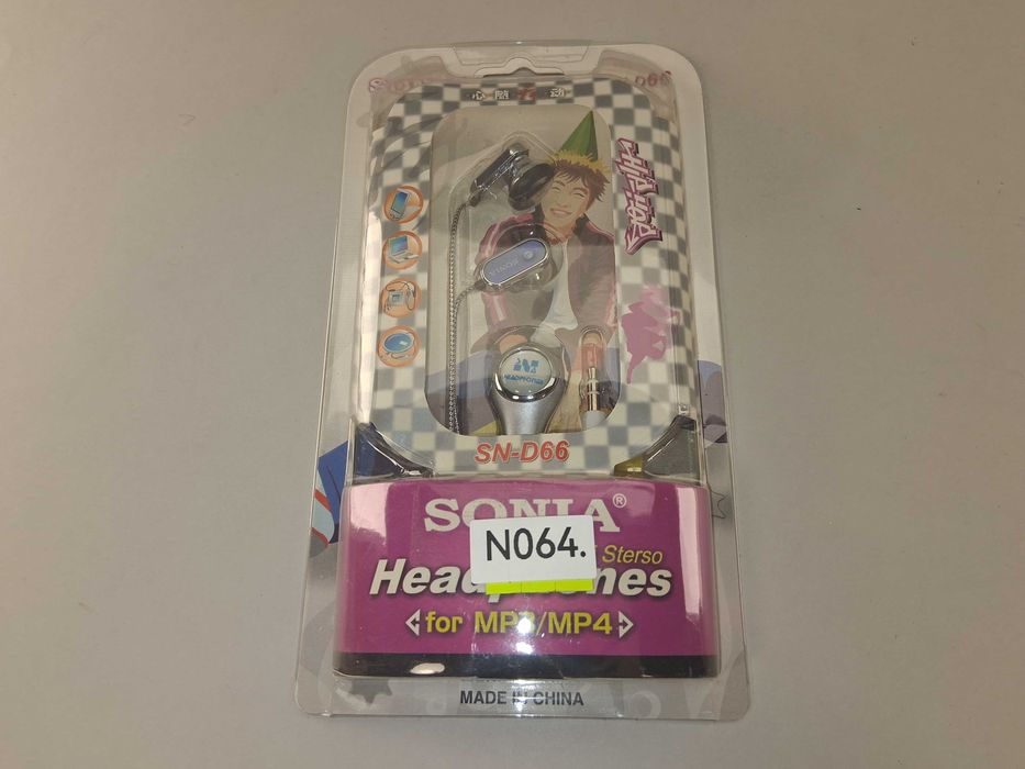 N064 Sonia Słuchawki Douszne SN-D66 Stereo For MP3 MP4 Retro