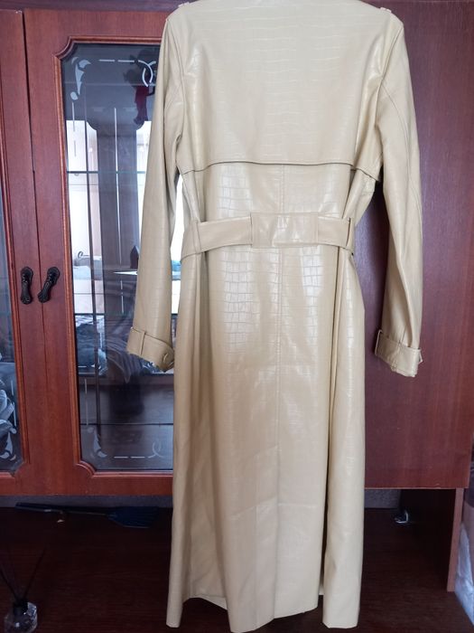 Еко кожа плащ  / тренч