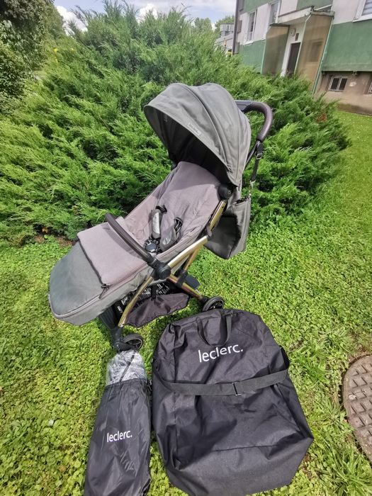 Leclerc/lekki wózek spacerowy z torbą i śpiworem/full wyposażenie!!!
