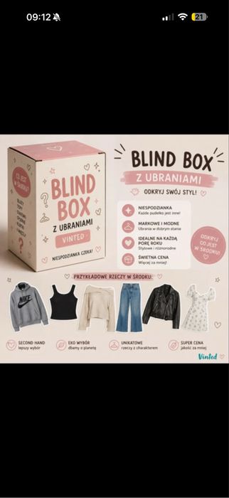 Box paczka z ubraniami