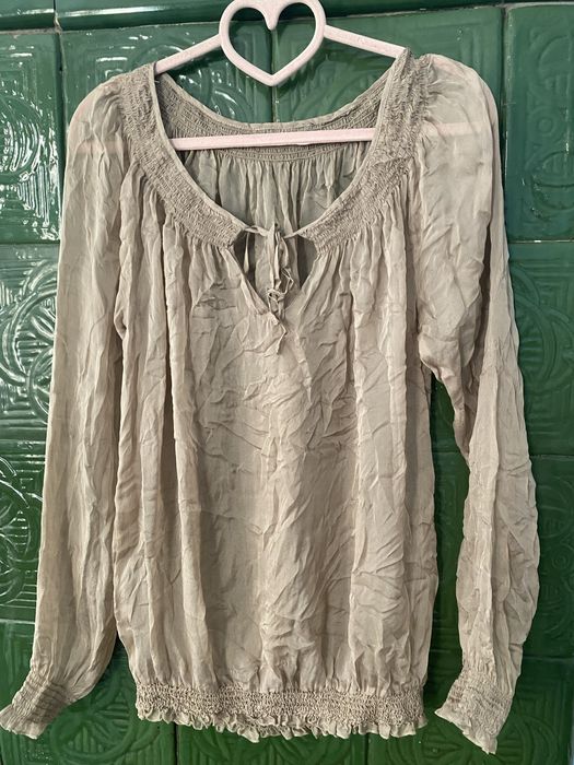 Блузка 48 46  100% шелк легкая воздушная