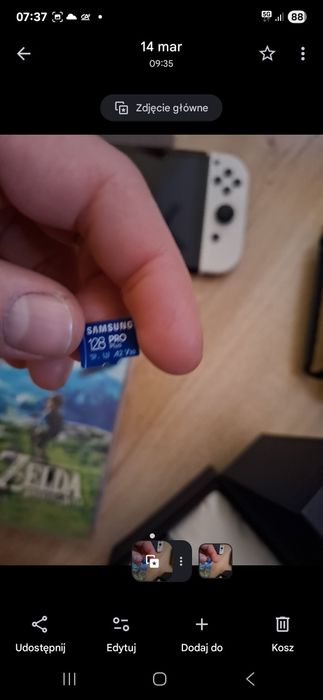 Nintendo switch oled + pokrowiec, Joy con wheel pair, 4 gry karta sim