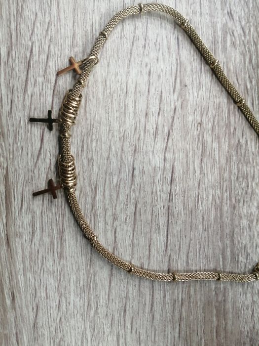 Naszyjnik z krzyżykami oryginalny nowy stal