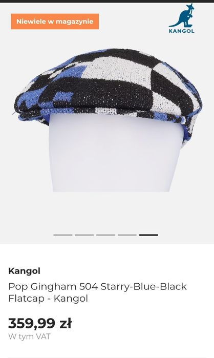 Kangol kaszkiet  super kolory