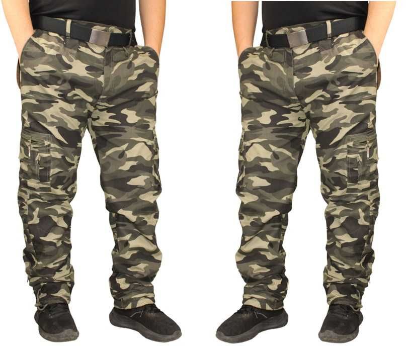 4x Bojówki męskie moro rozmiary od M-4XL