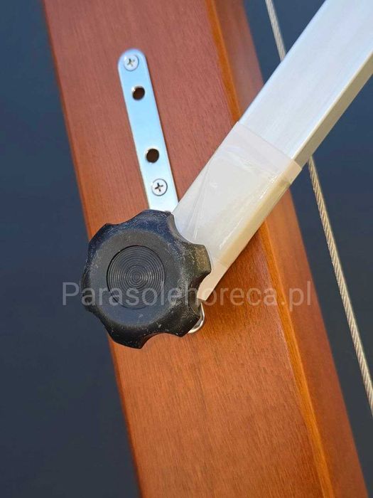 Parasol wspornikowy kopuła prostokątna XL 3x4m kolor mleczny