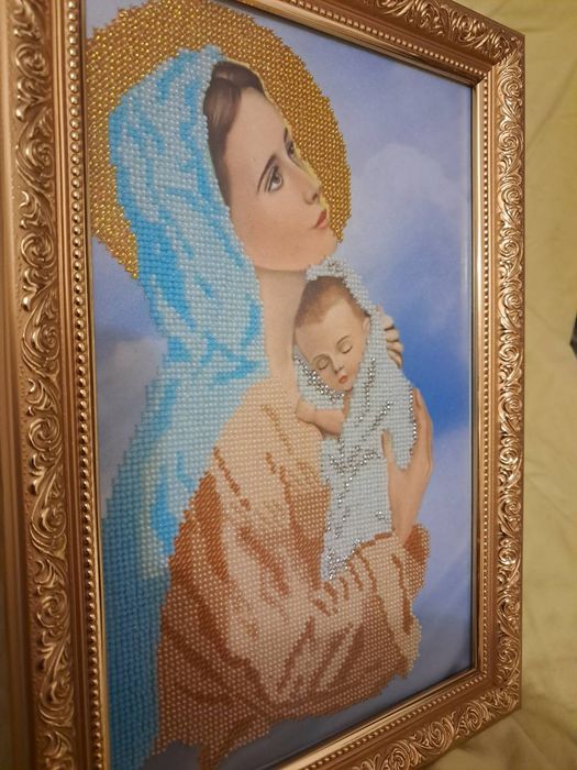 Ікона  з бісеру "Молитва матері" чекаю на ставки