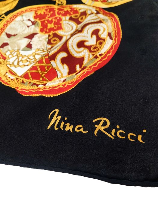 Nina ricci редкий винтажный платок, каре, (оригинал) vintage 80-е