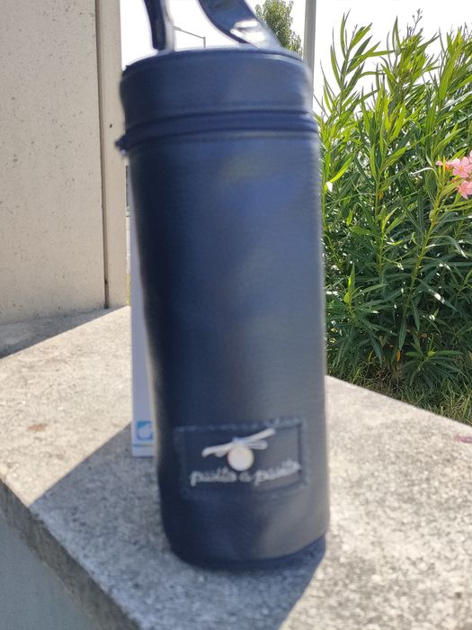 Porta biberões térmico em polipele azul da Passito a passito