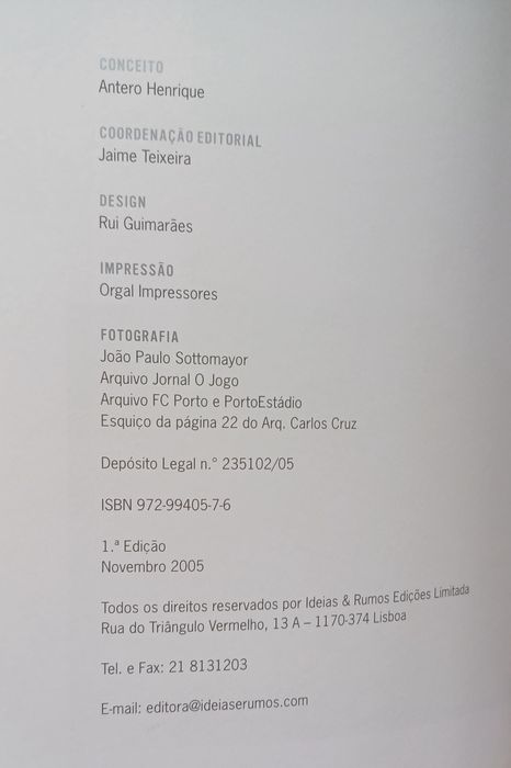 Porto DRAGÃO ESTÁDIO 1a. Edç. livro de grande qualidade