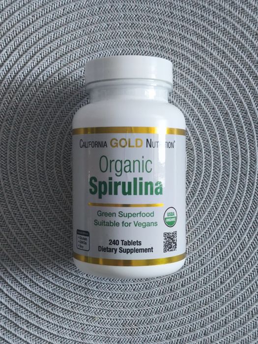 Organic spirulina California gold nutrition 135 таб.в банці