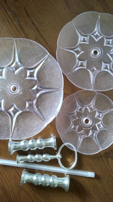 этажерка для фруктов и десерта трехярусная ваза