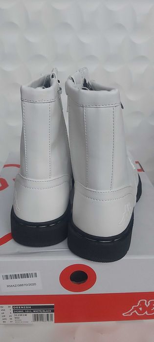 NOWE goany botki KAPPA trapery białe deenish 39 kozaki