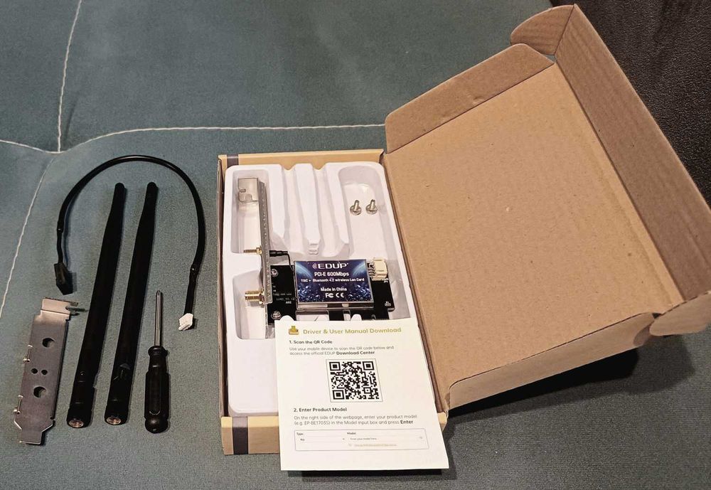 Bezprzewodowa karta sieciowa WiFi + Bluetooth 4.0 EDUP do 600 Mb/s