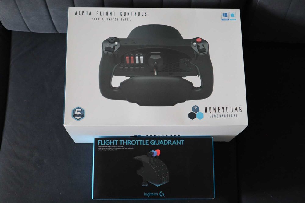 Wolant Honeycomb Alpha Flight Controls z przepustnicą Logitech