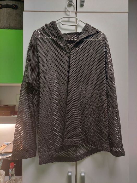 Bluza z kapturem siateczka, z dziurami, dziurkami okrągłymi oversize