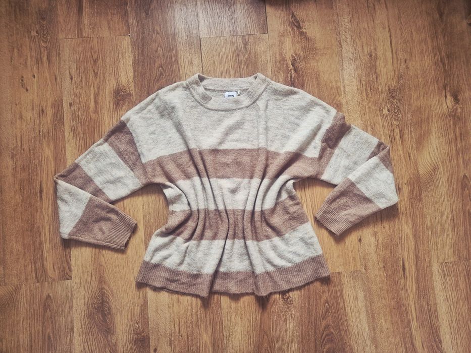 Brązowo beżowy sweterek XL