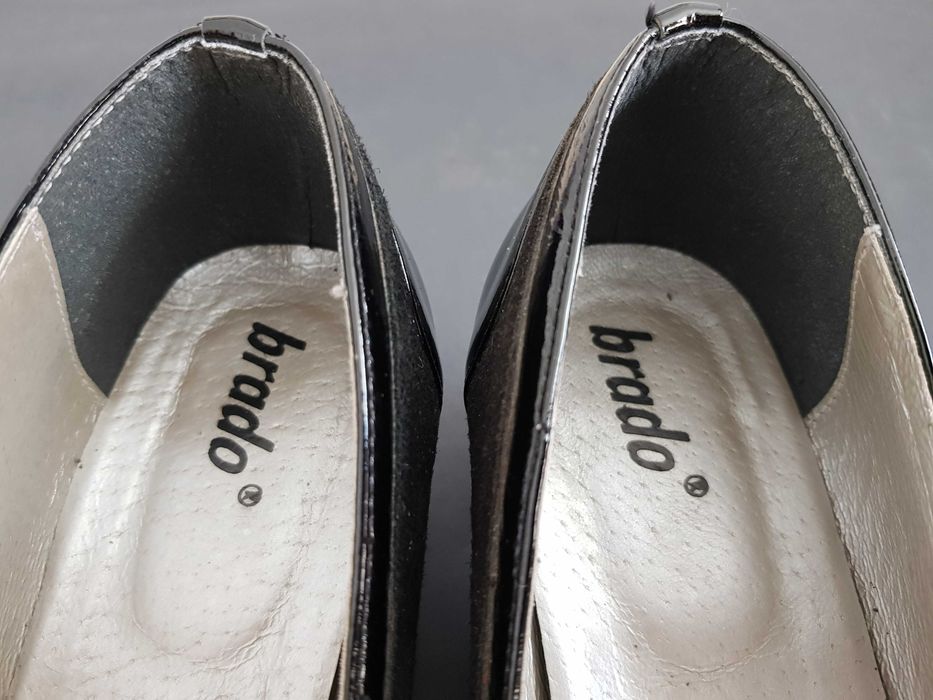 Czarne damskie buty czółenka 37 Brado 2954-82 fleki