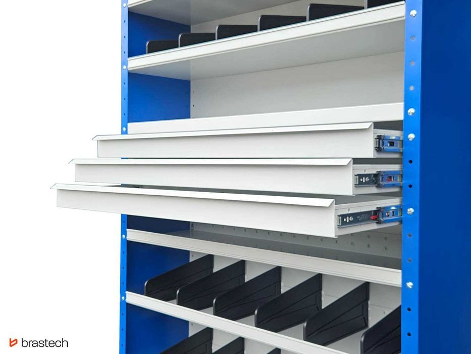 Organizer warsztatowy z przegrodami i szufladami NOWY 198x100x30 cm