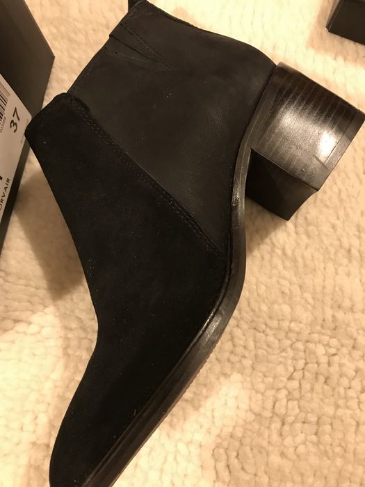 Marks Spencer nowe botki skora +zamsz. Nowe