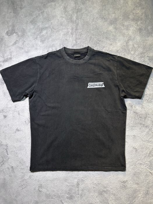 Футболка Balenciaga masking tape t-shirt S M L