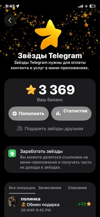 продаю звезди у телеграмі