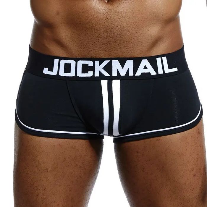 Mocno zabudowane jockstrapy z przodu a z tyłu goła pupa JOCKMAIL - L