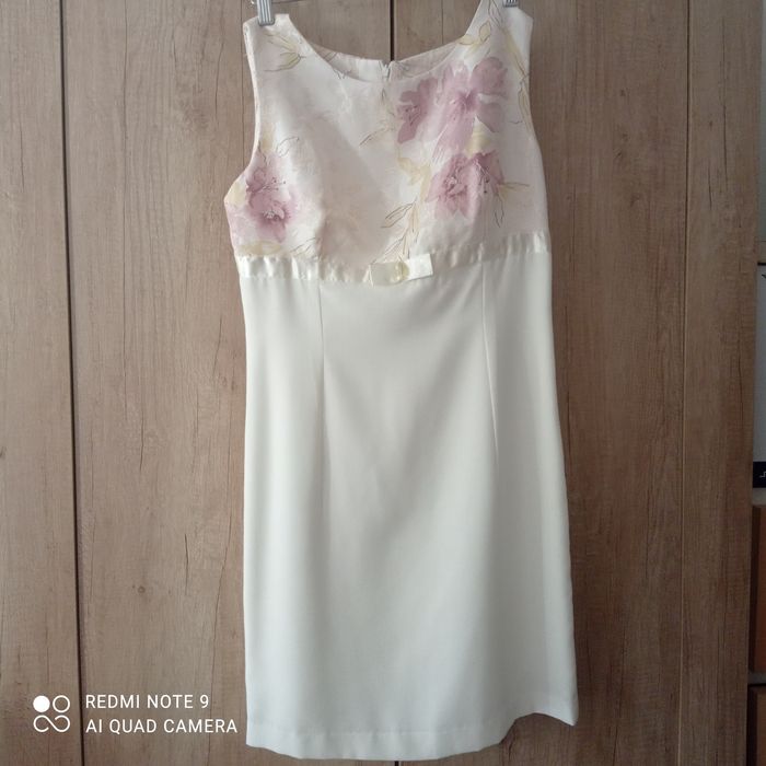 Sukienka elegancka, na komunie, wesele,chrzest,kremowa 40