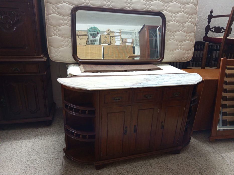 Conjunto sapateira + espelho