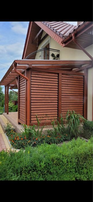 Zadaszenie tarasu wiata pergola ruchome deseczki taras altana