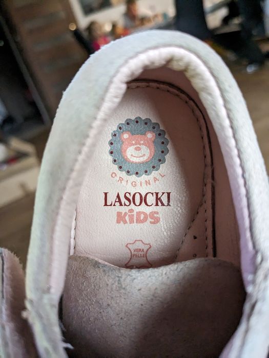 Sneakersy buty jesienne wiosenne skórzane Lasocki 27 pudrowy róż