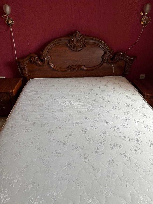Кровать 1,6*2  2 тумбочки Империя