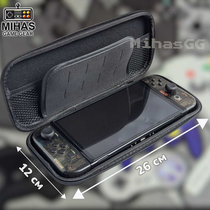 Nintendo Switch v1-v2, OLED– Набір 3в1 чохол, скло, накладки на стіки
