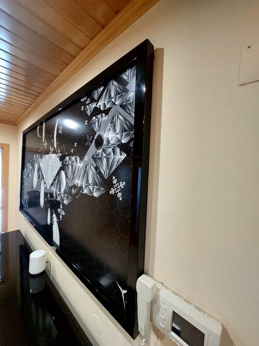 Quadro 200x100 preto e branco