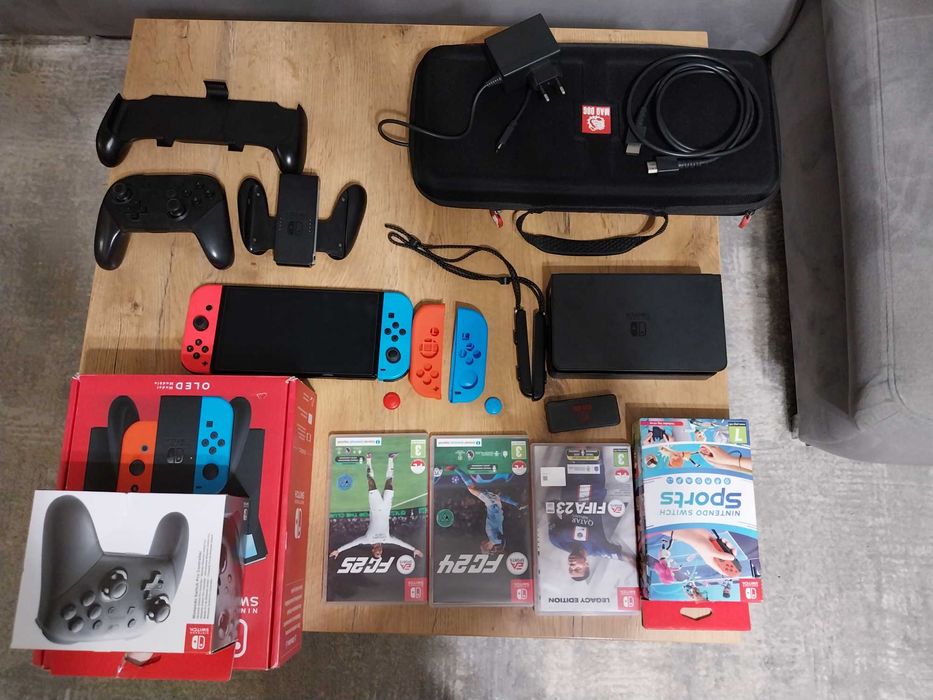 Nintendo switch oled zestaw GWARANCJA