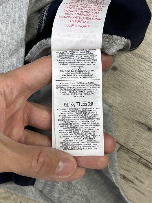 Nike футболка 147-158 см YL размер подростковая серая с принтом