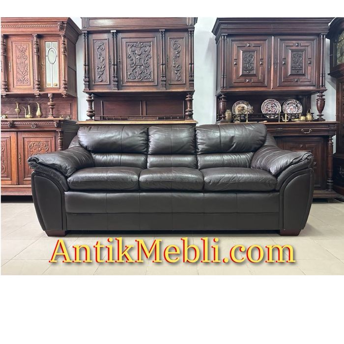 Диван шкіряний темно-коричневого кольору кожа 4176