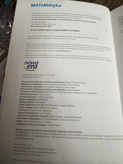 Matematyka 3, zakres podstawowy Edycja 2024